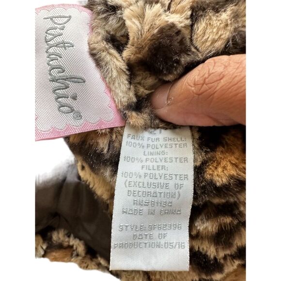 Girls Leopard Print Faux Fur Hooded Jacket Size 2T Multicolor - Picture 4 of 4